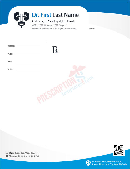 urologist-prescription-template