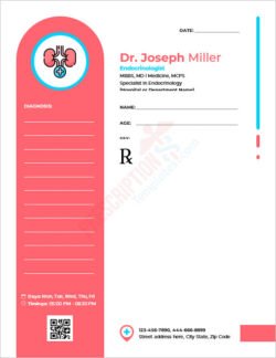 Prescription Slip Templates for Endocrinologists - 02