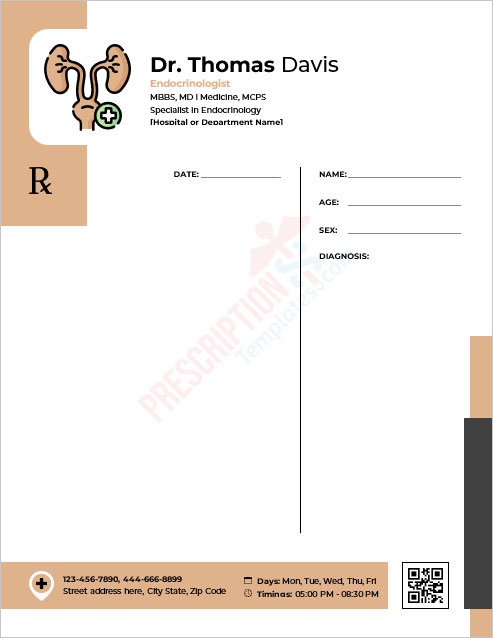 Prescription Slip Templates for Endocrinologists - 03
