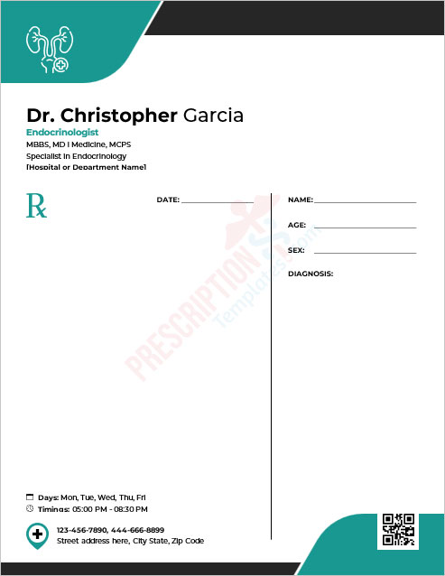 Prescription Slip Templates for Endocrinologists - 04