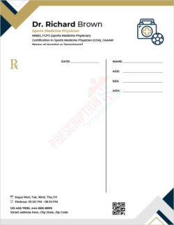 Download Sports Medicine Physician Prescription Template