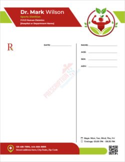 Sports Dietitian Prescription Template