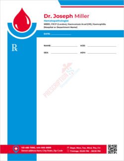 Hematopathologist Prescription Template