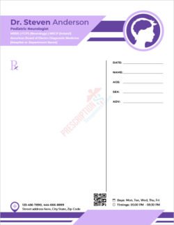 Pediatric Neurologist Prescription Template