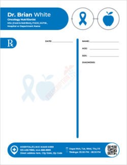 Oncology Nutritionist Prescription Template