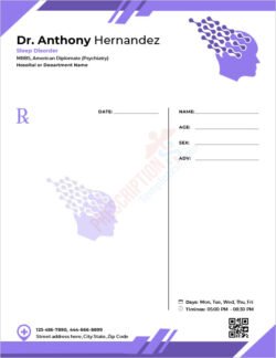 Sleep Disorder Prescription Template