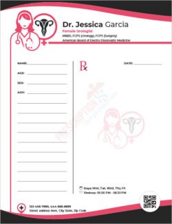 Female Urologist Prescription Template