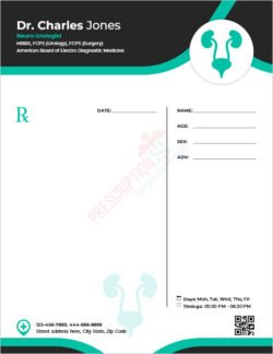 Neuro-Urologist Prescription Template