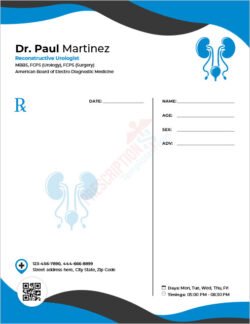 Reconstructive Urologist Prescription Template