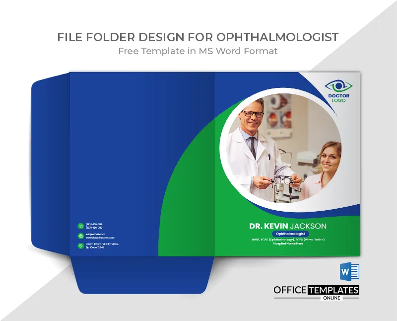 Ophthalmologist Document Folder Template