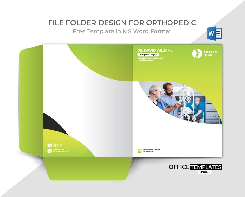 Orthopedic Surgeon Record Folder Template
