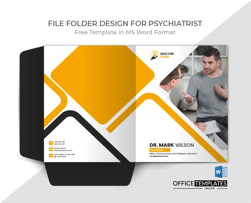 Psychiatrist Prescription Folder Template