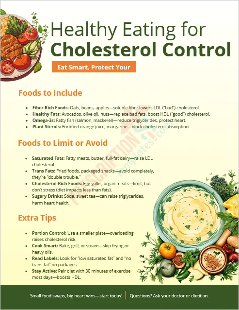 Healthy Eating for Cholesterol Handout