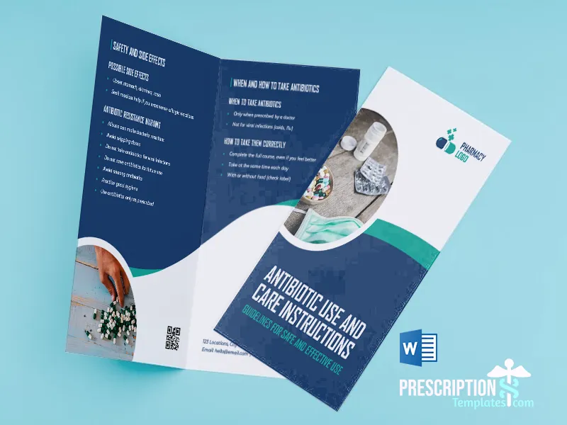 health handout template mockup for patient education