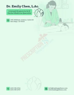 Acupuncturist Letterhead Template (Word DOCX)