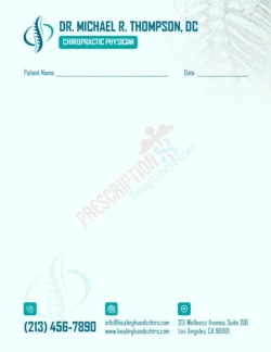 Chiropractor Letterhead Template (Word DOCX)