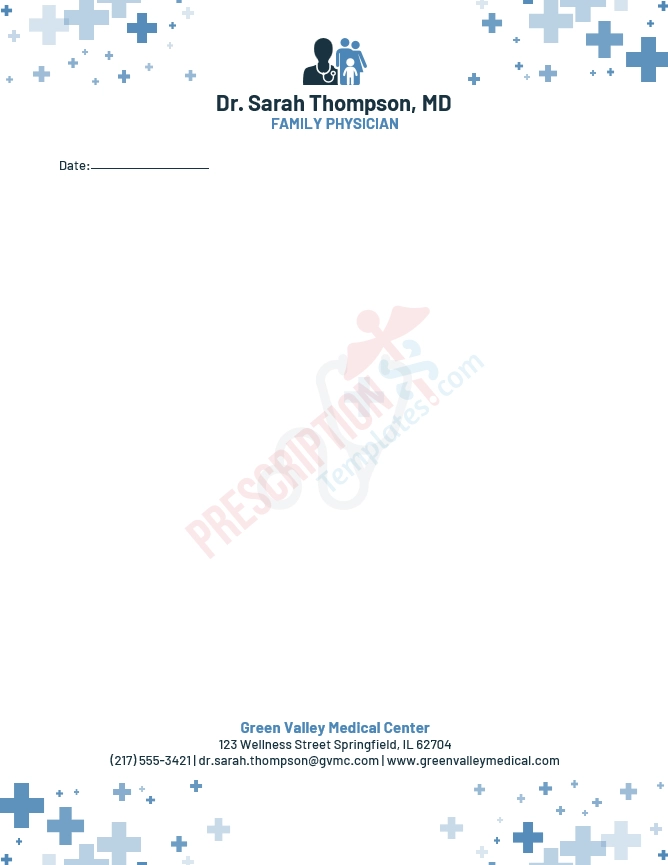 Family Physician Letterhead Template (Word DOCX)
