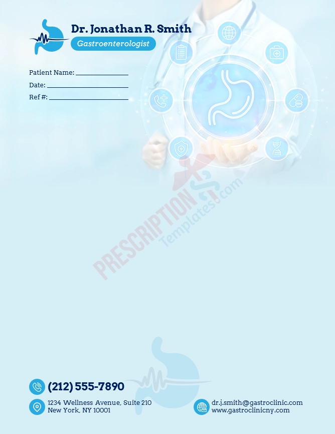 Gastroenterologist Letterhead Template (Word DOCX)