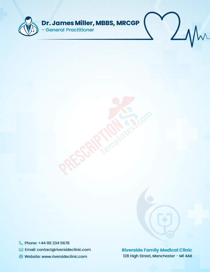 General Practitioner Letterhead Template (Word DOCX)