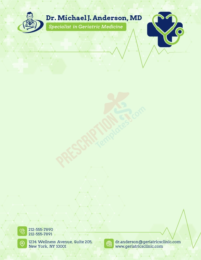 Geriatrician Letterhead Template (Word DOCX)