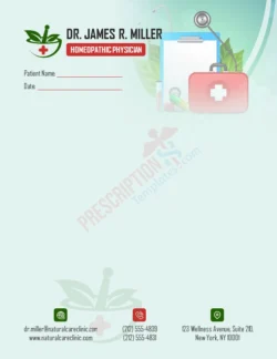 Homeopath Letterhead Template (Word DOCX)
