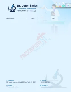 Medical Laboratory / Pathologist Letterhead Template (Word DOCX)