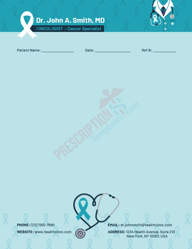 Oncologist Letterhead Template (Word DOCX)