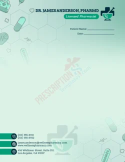 Pharmacist Letterhead Template (Word DOCX)