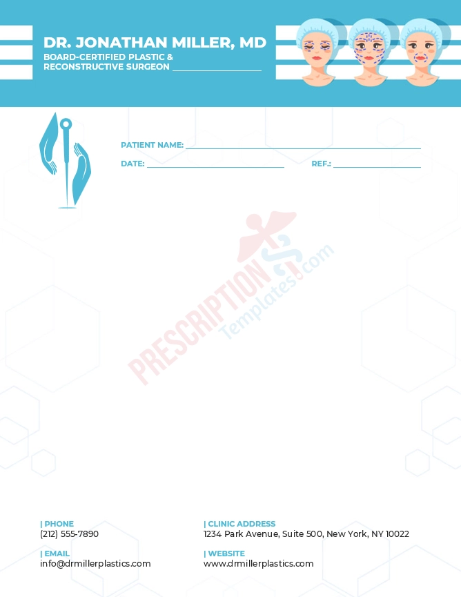 Plastic Surgeon Letterhead Template (Word DOCX)
