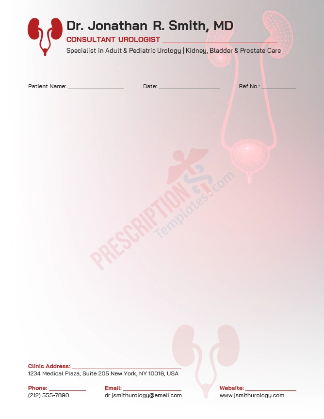 Urologist Letterhead Template (Word DOCX)
