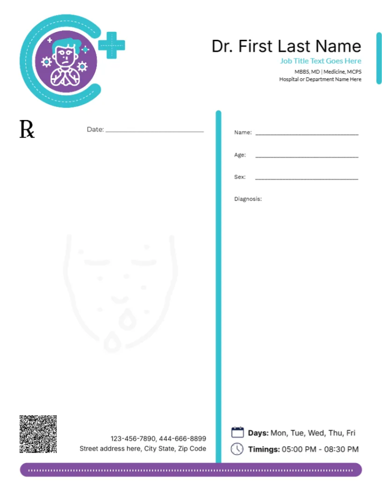Allergist Prescription Template