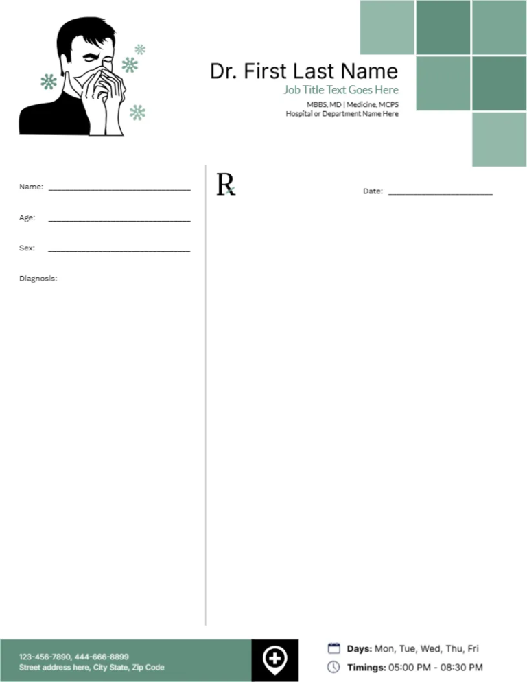 Allergist Prescription Template – 03