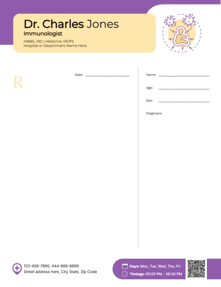 Allergist Prescription Template – 06