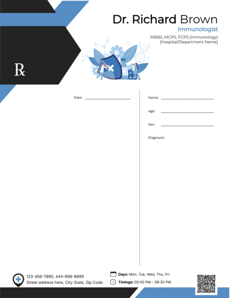 Allergist Prescription Template – 07