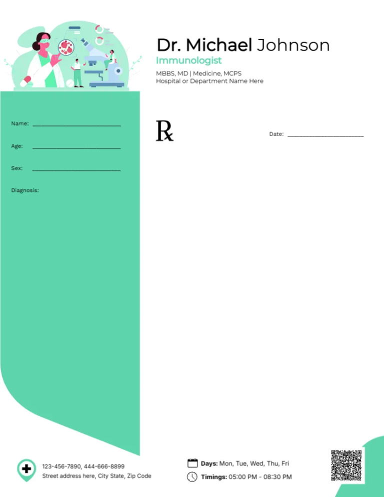 Allergist Prescription Template – 09