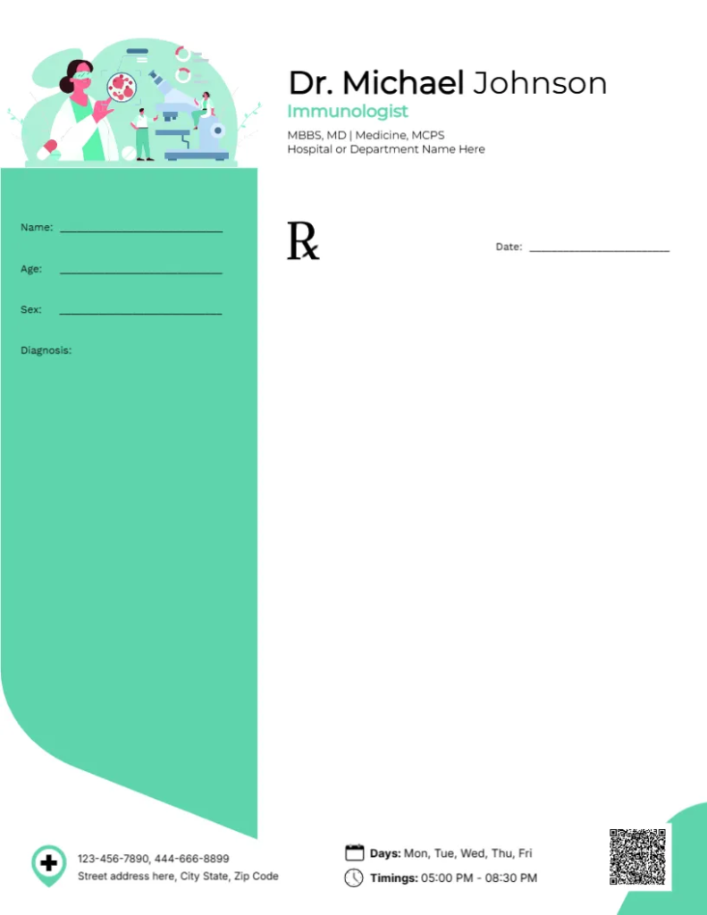 Allergist Prescription Template – 09