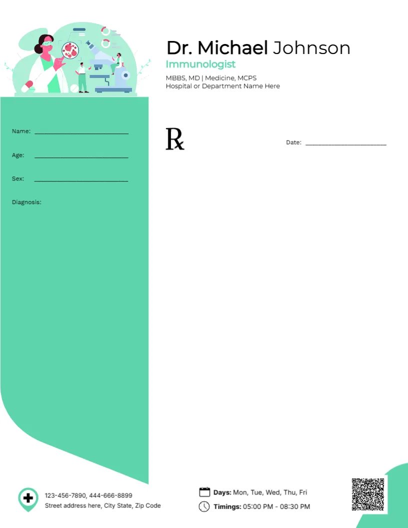 Allergist Prescription Template - 09