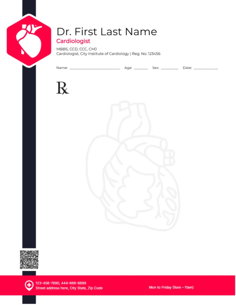 Cardiologist Prescription Design – 01