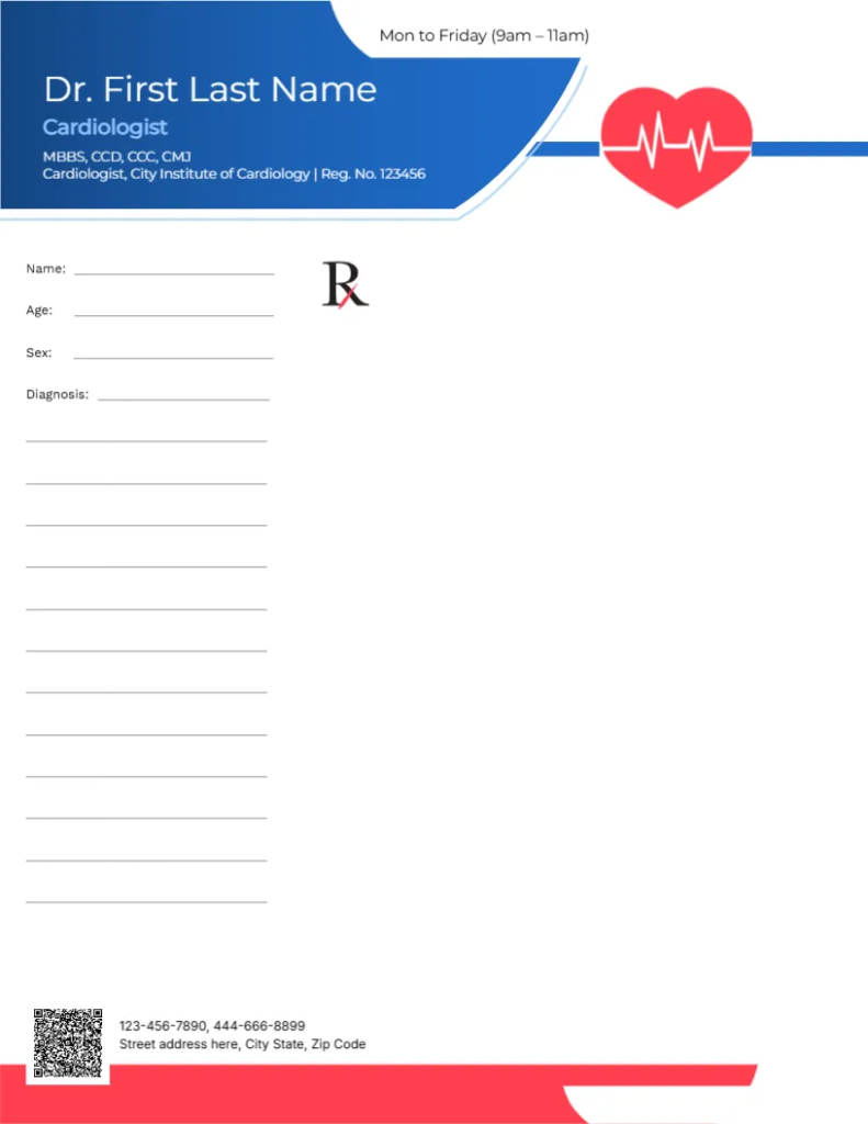 Cardiologist Prescription Design – 02