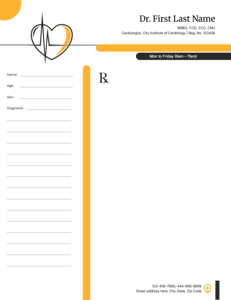 Cardiologist Prescription Design – 05