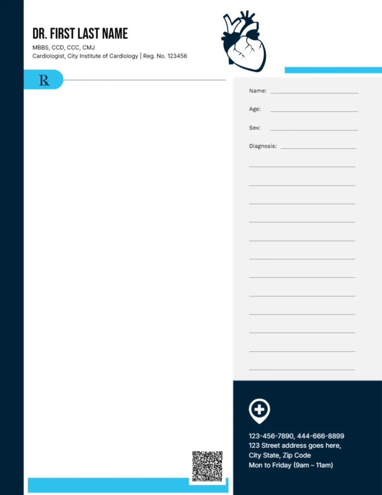 Cardiologist Prescription Design – 06