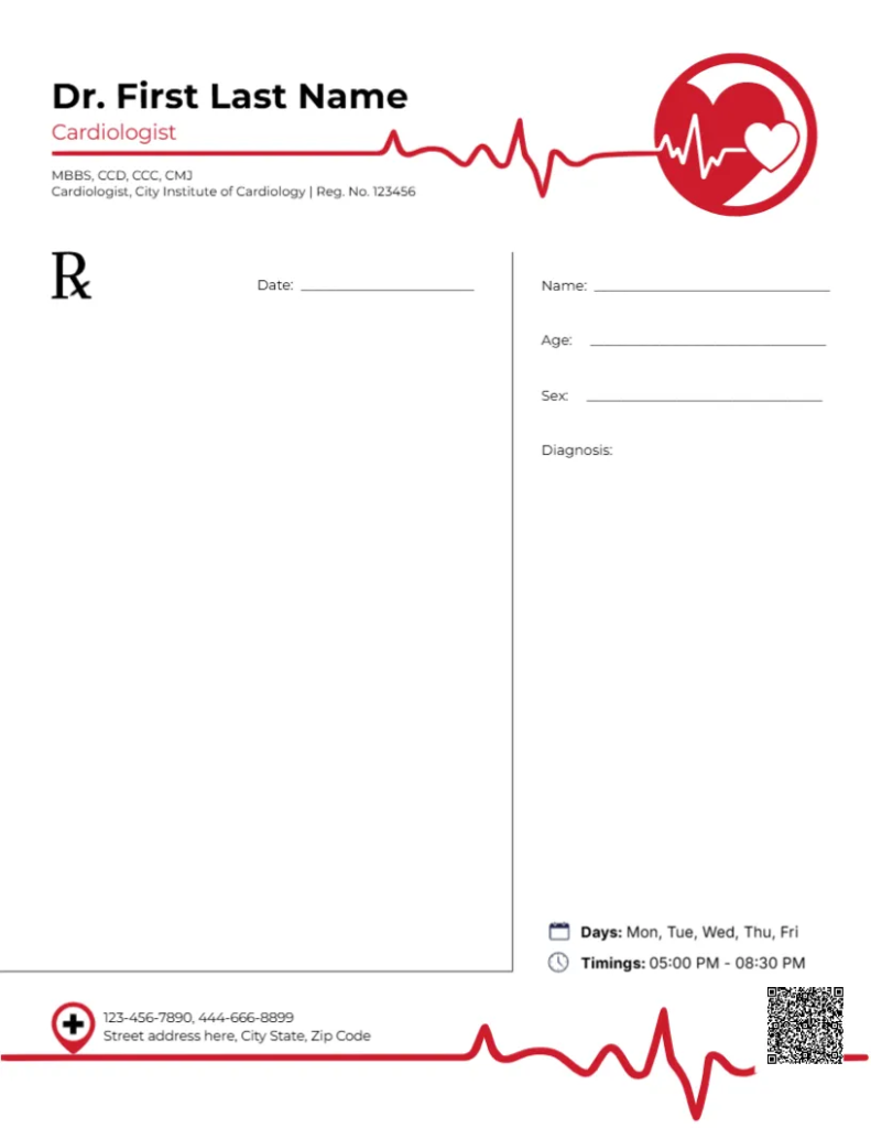 Cardiologist Prescription Design – 07