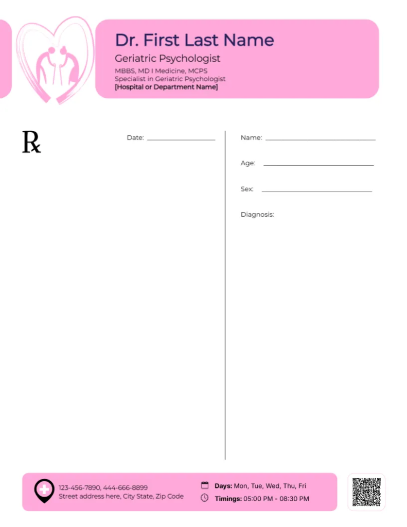 Geriatric Psychologist Prescription