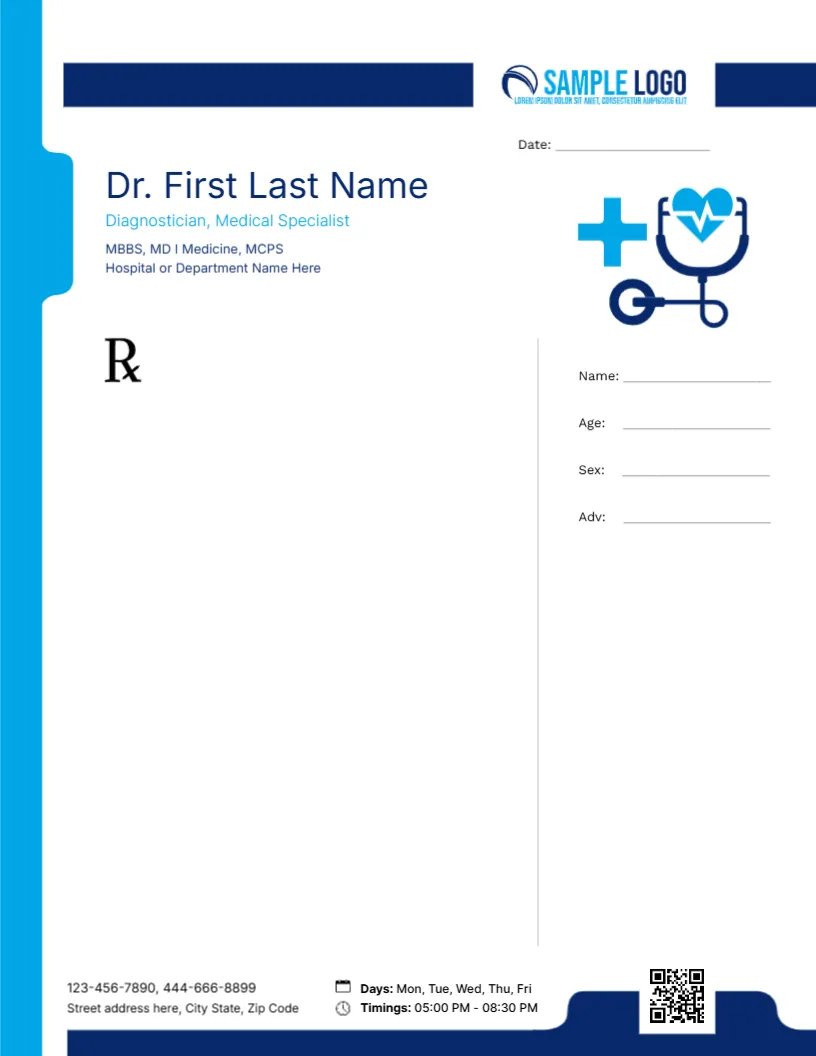 General Diagnostician Prescription Template