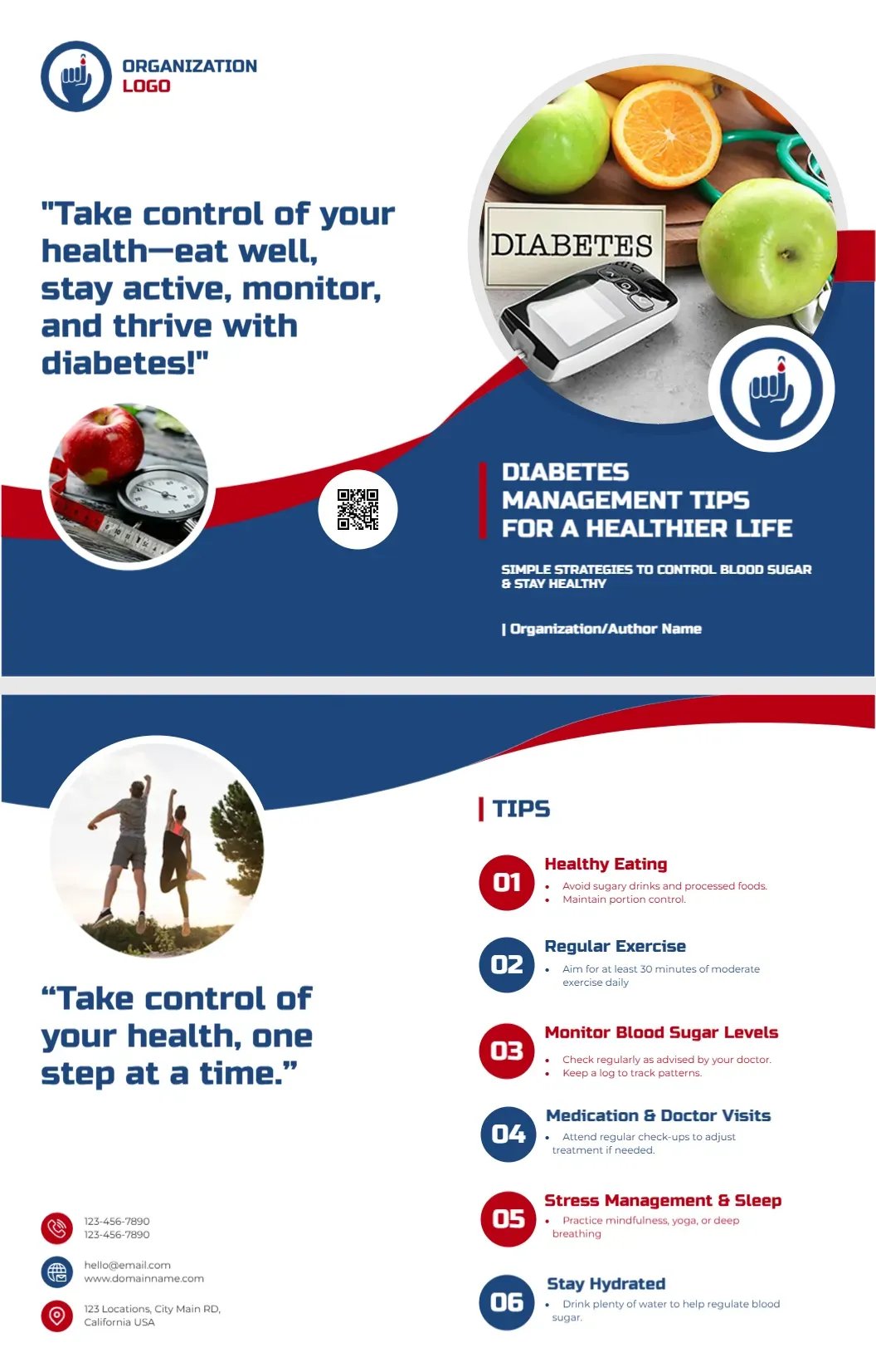 Diabetes Management Tips Handout Template