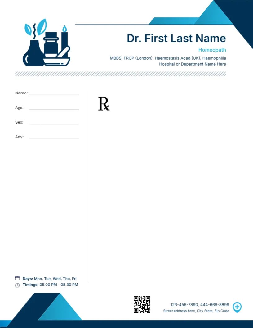 Unique Homeopath Prescription Design