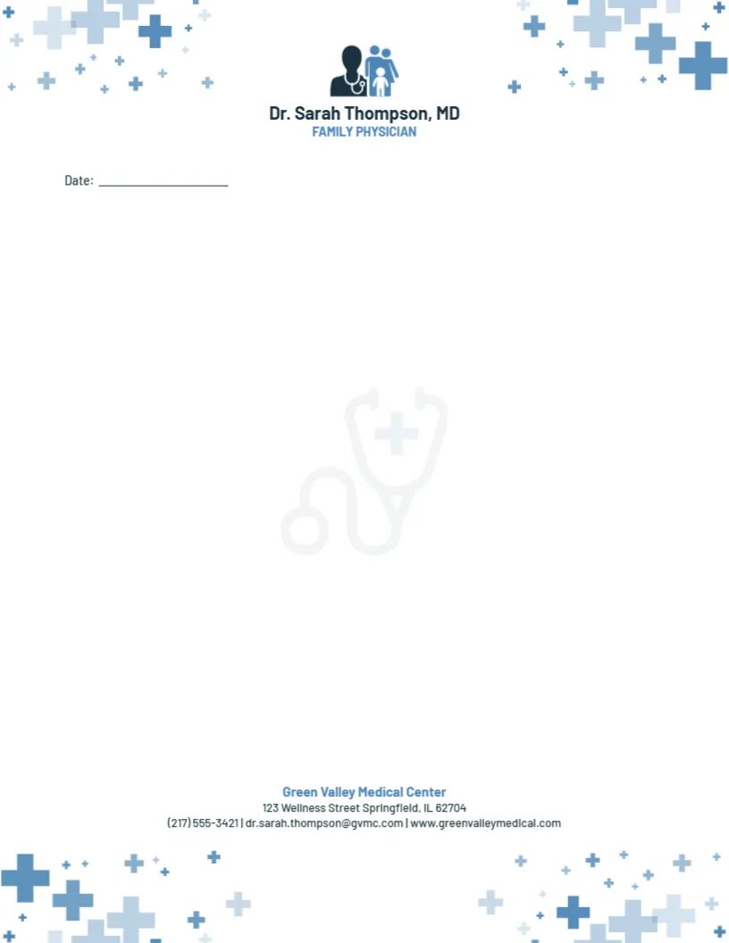 Family Physician Letterhead Template