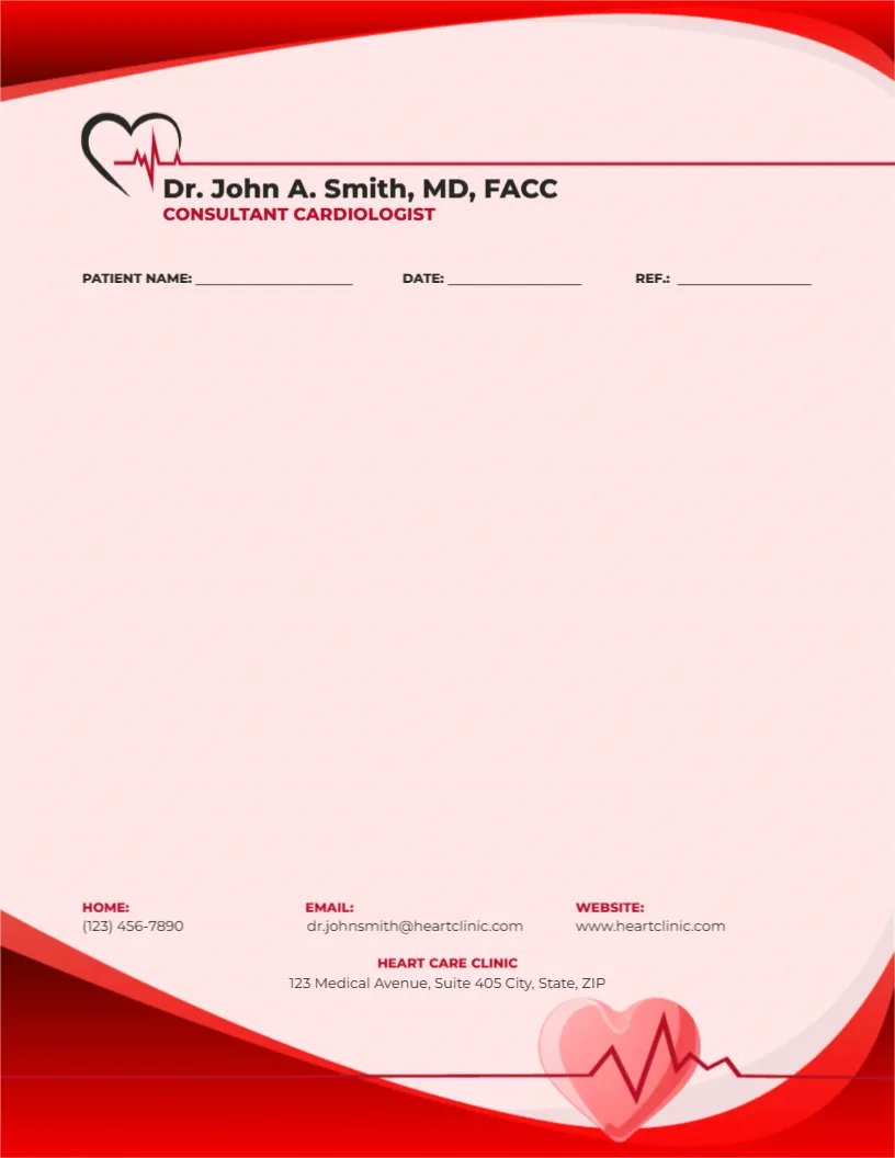 Cardiologist Letterhead Template