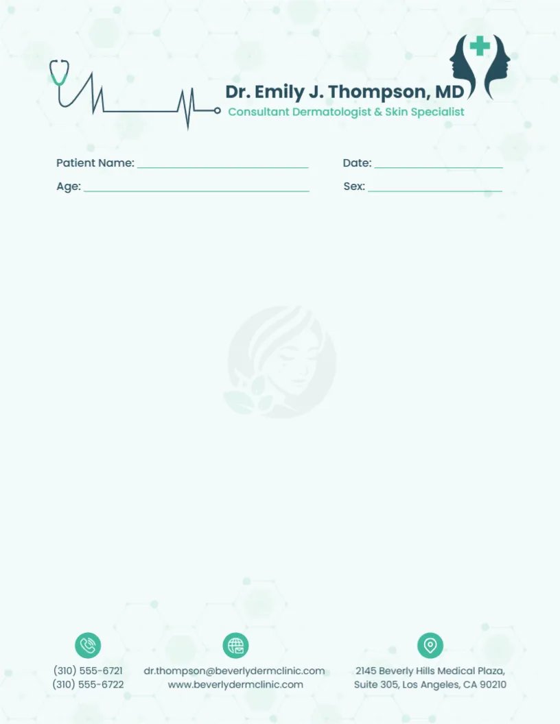Dermatologist Letterhead Template