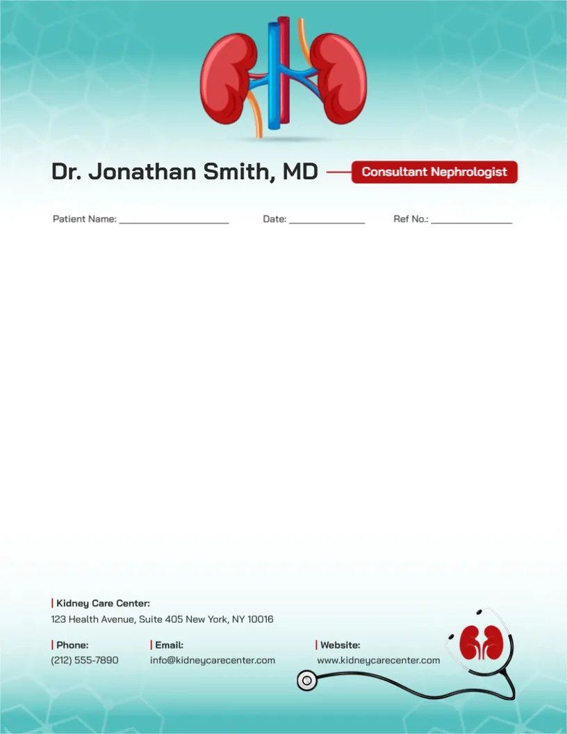 Nephrologist Letterhead Template